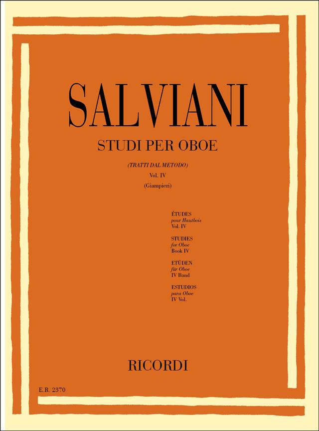 Studi per oboe (tratti dal Metodo) Vol. IV - Volume IV - pro hoboj